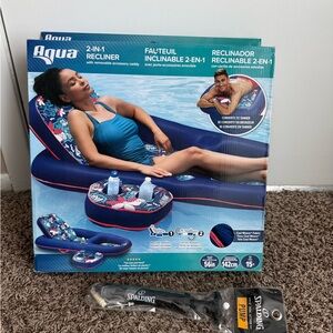 Aqua 2-in-1 Recliner Pool Float & Pump
